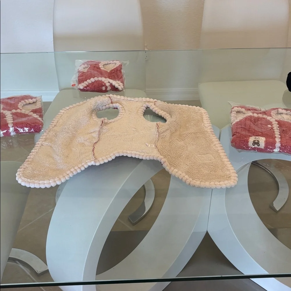 Cozy Pink & White Soft Unisex Dog Sweater